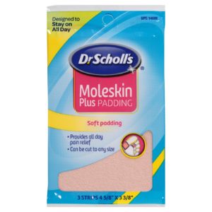 Dr. Scholl's Moleskin is essential for runners who get calluses and who run frequently or are beginner runners