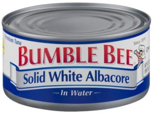 Bumble Bee solid white albacore in water from Walmart