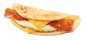 Dunkin' Wake Up Wrap with cheese, egg, and tortilla wrap with 180 calories and 7 grams of protein