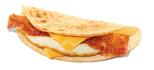 Dunkin' Wake Up Wrap with cheese, egg, and tortilla wrap with 180 calories and 7 grams of protein