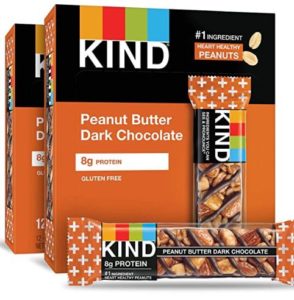 KIND Bars, Peanut Butter Dark Chocolate, 8g Protein, Gluten Free Bars