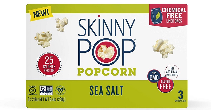 Skinny Pop Popcorn at Whole Foods with Zero Sugar