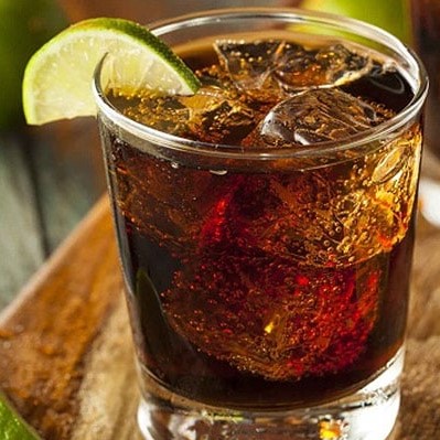 Rum and Diet Coke as a low calorie drink