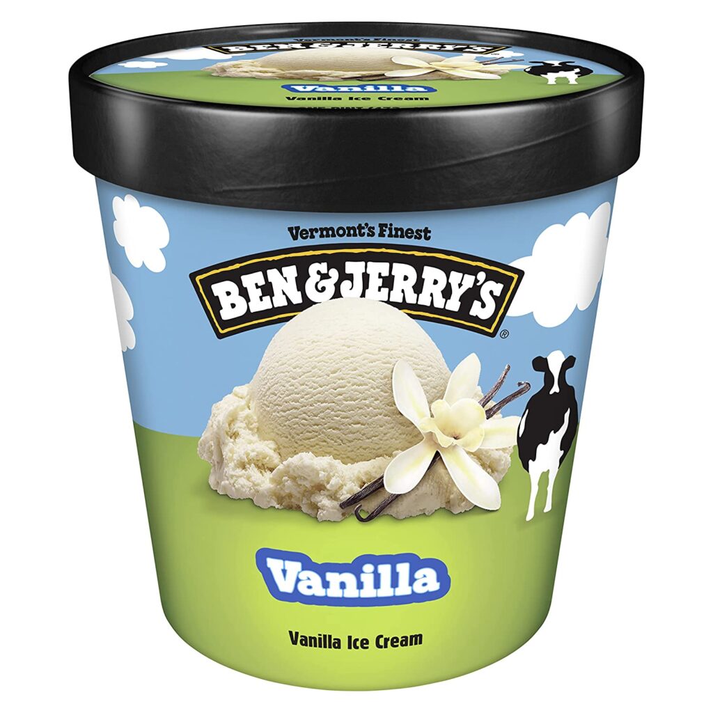 Ben and Jerry's low calorie ice cream Vanilla